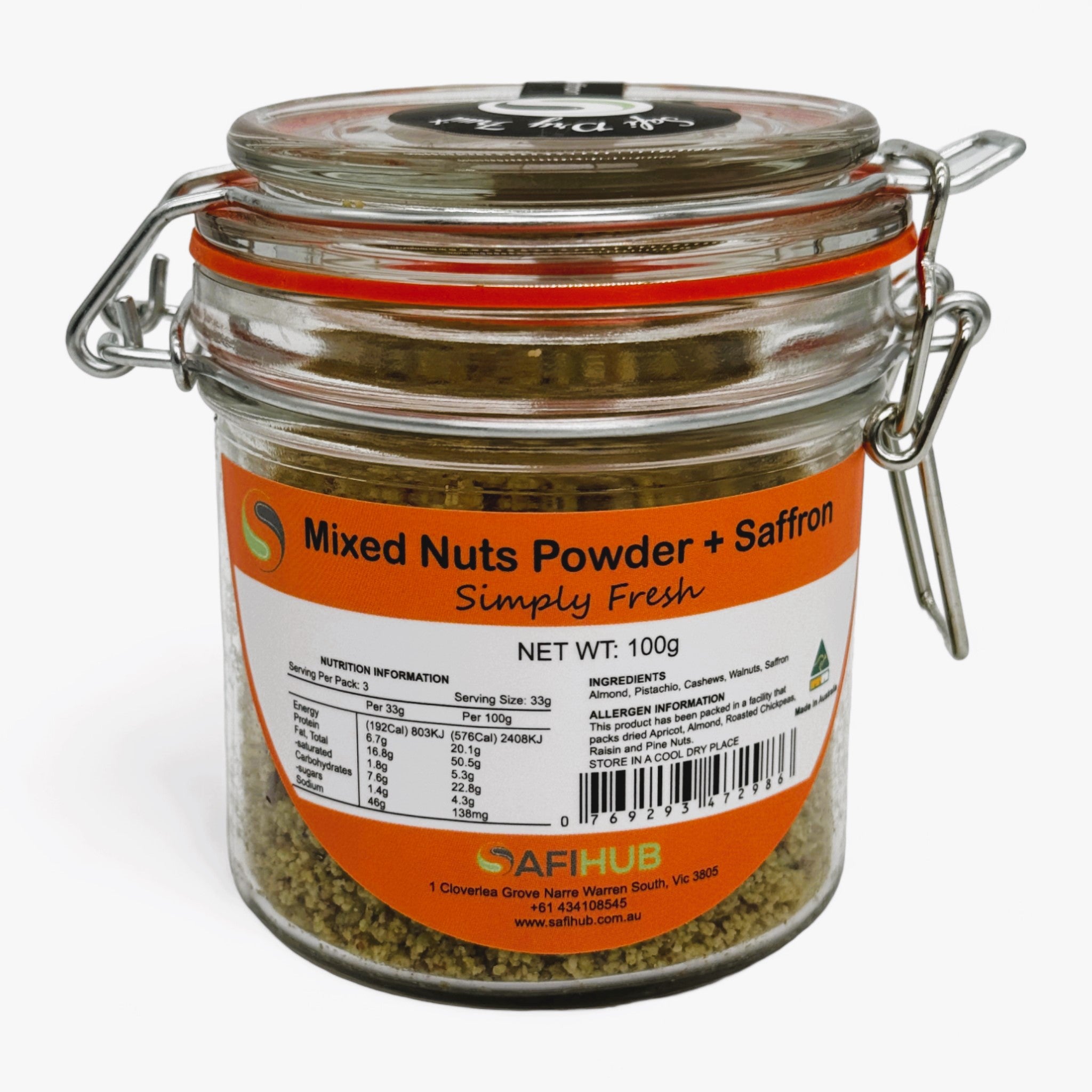 Mixed Nuts Powder+Saffron | Healthy Energy Booster